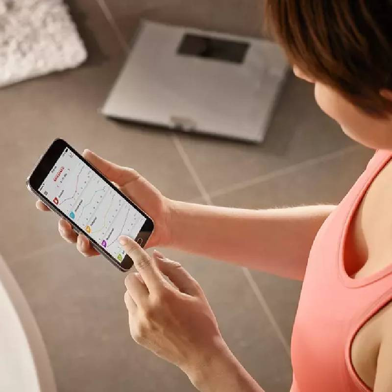 Báscula de baño digital inteligente con análisis corporal y bluetooth para utilizar desde tu movil..