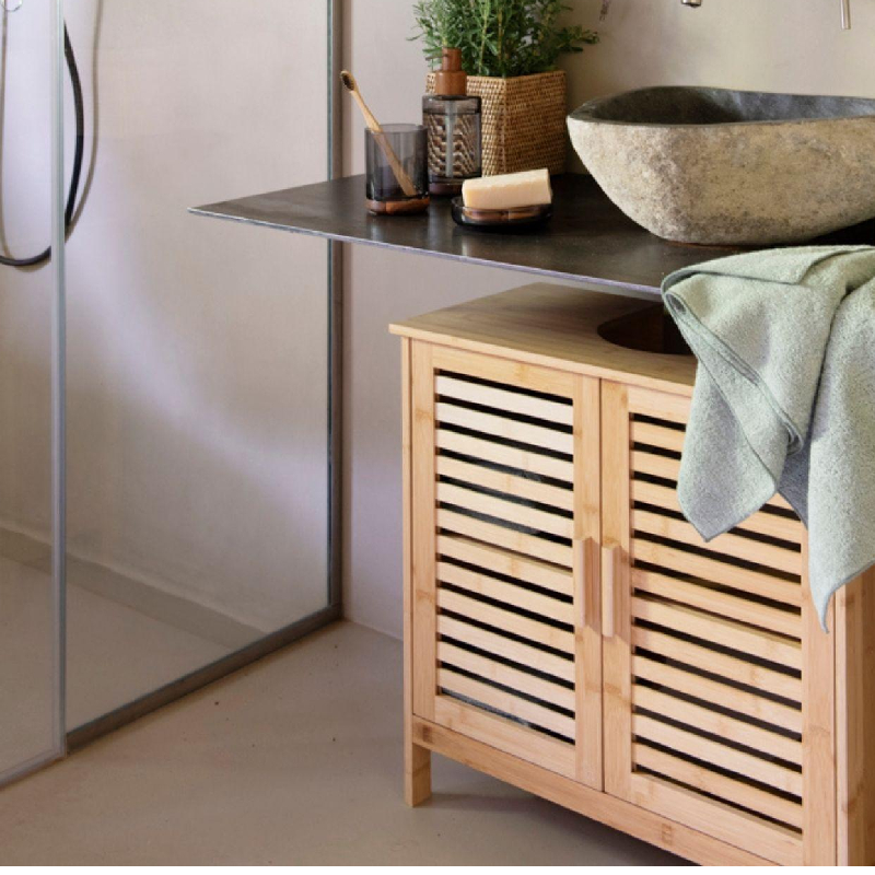Armario de baño bajo lavabo bambú - ▷ Complementos y Accesorios para tu Baño