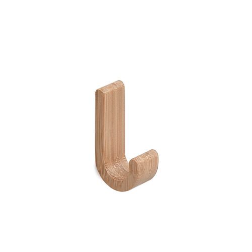 Juego de dos perchas en madera de bambú.